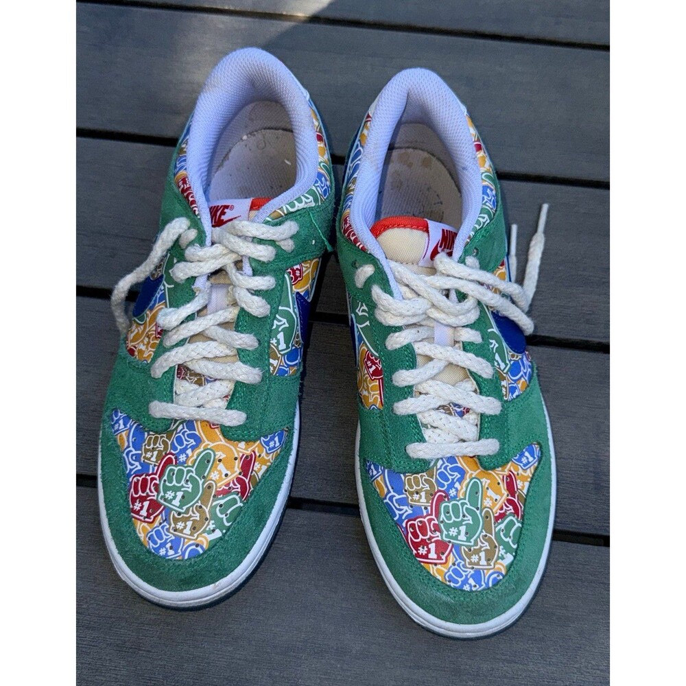 Nike Dunk Low Foam Finger Green Multi DZ5296-300 Size 6Y Women’s no box